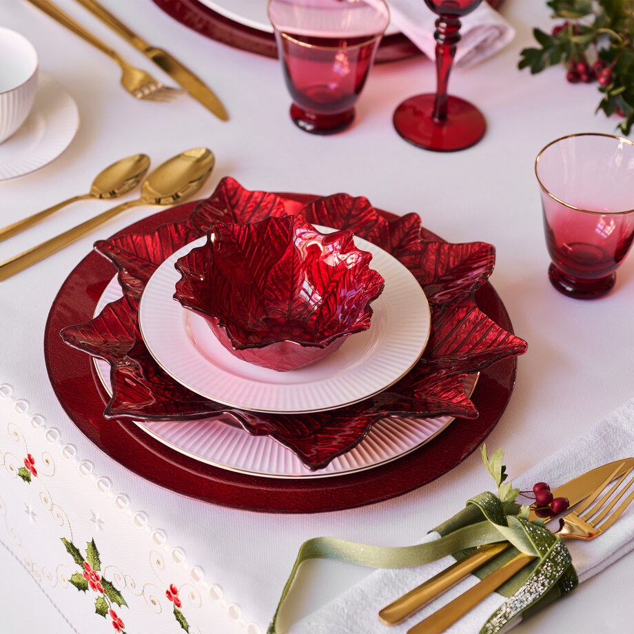 Patera Poinseto z motywem gwiazdy betlejemskiej