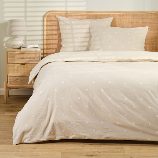 Pościel bawełniana z lamówką Sheeperiso 200x220 cm z motywem baranka