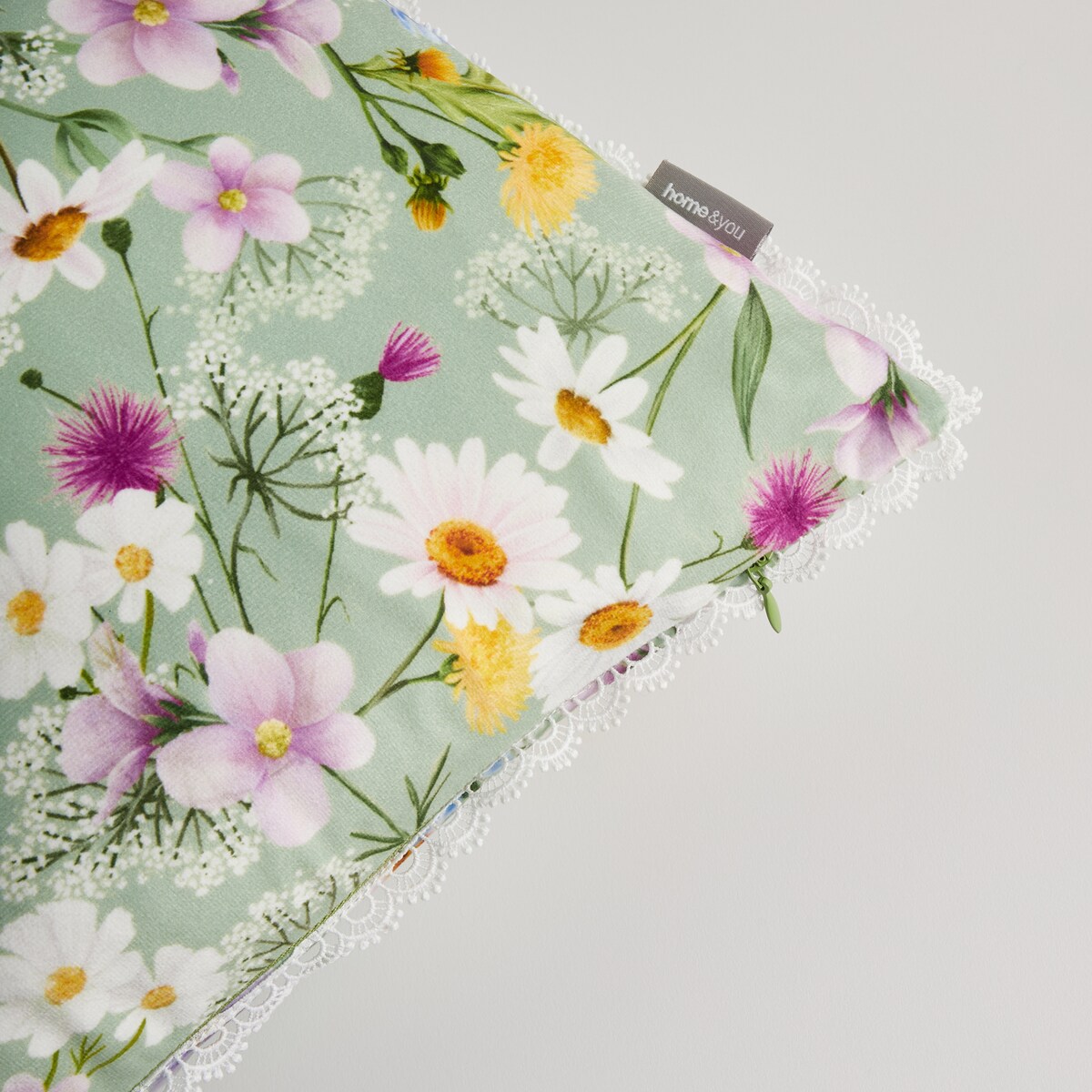 Poszewka z nadrukiem Melow 45x45 cm z motywem kwiatowym