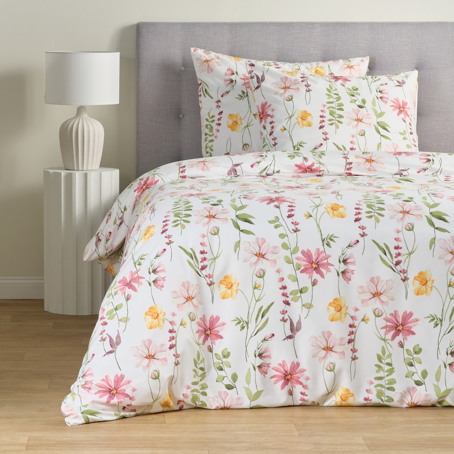 Pościel Z Mikrofibry Carrbra 160x200 cm z motywem kwiatowym