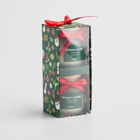 Komplet Świec Zapachowych Festio z motywem mikołaja