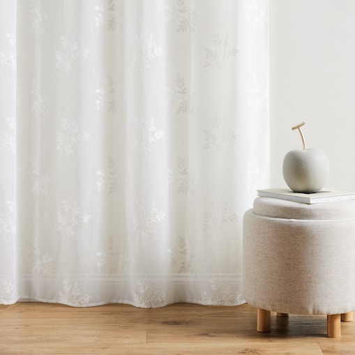 Firana Sirco 140x250 cm z wzorem kwiatowym