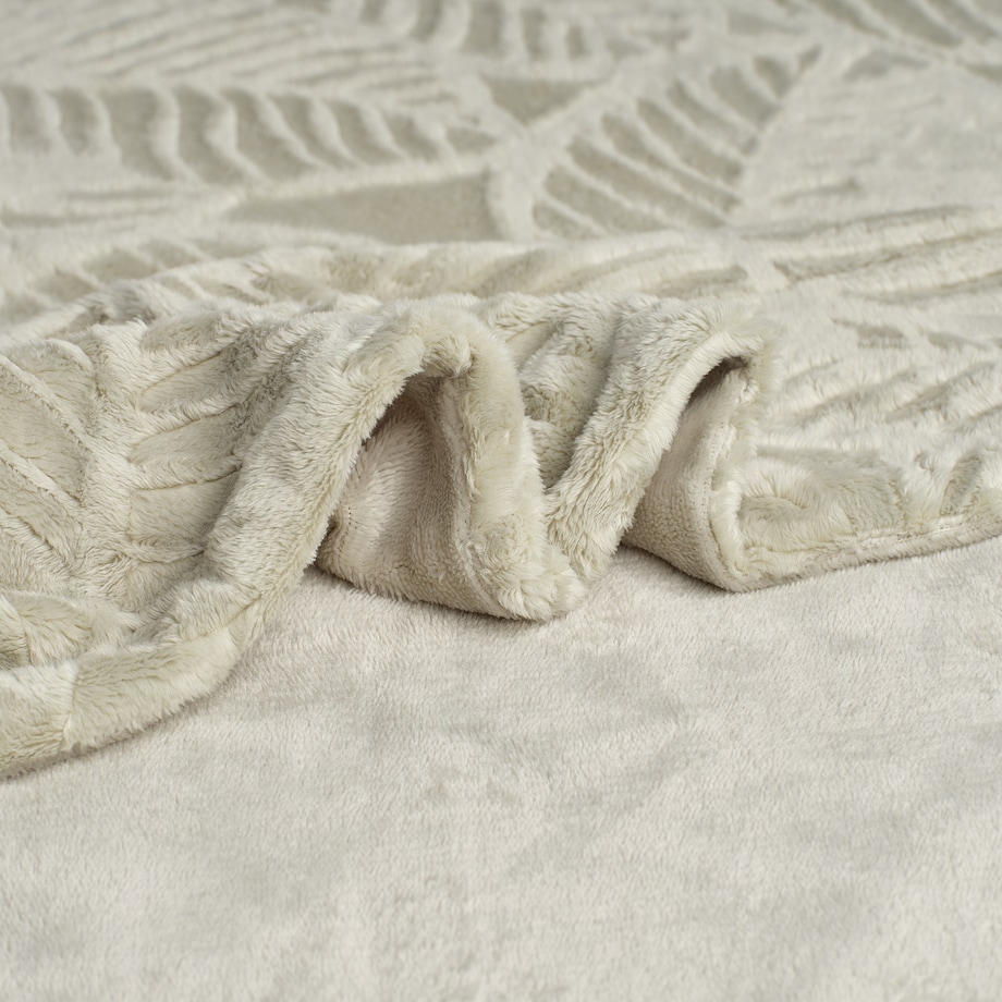 Jednokolorowa futrzana narzuta na łóżko Riley 200x220 cm