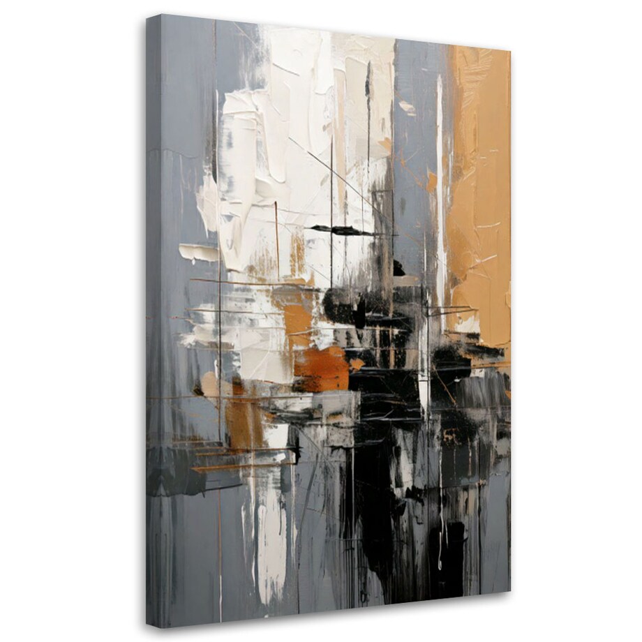 Feeby Obraz nowoczesny, Abstrakcja Nowoczesna Trójkolorowa 80x120