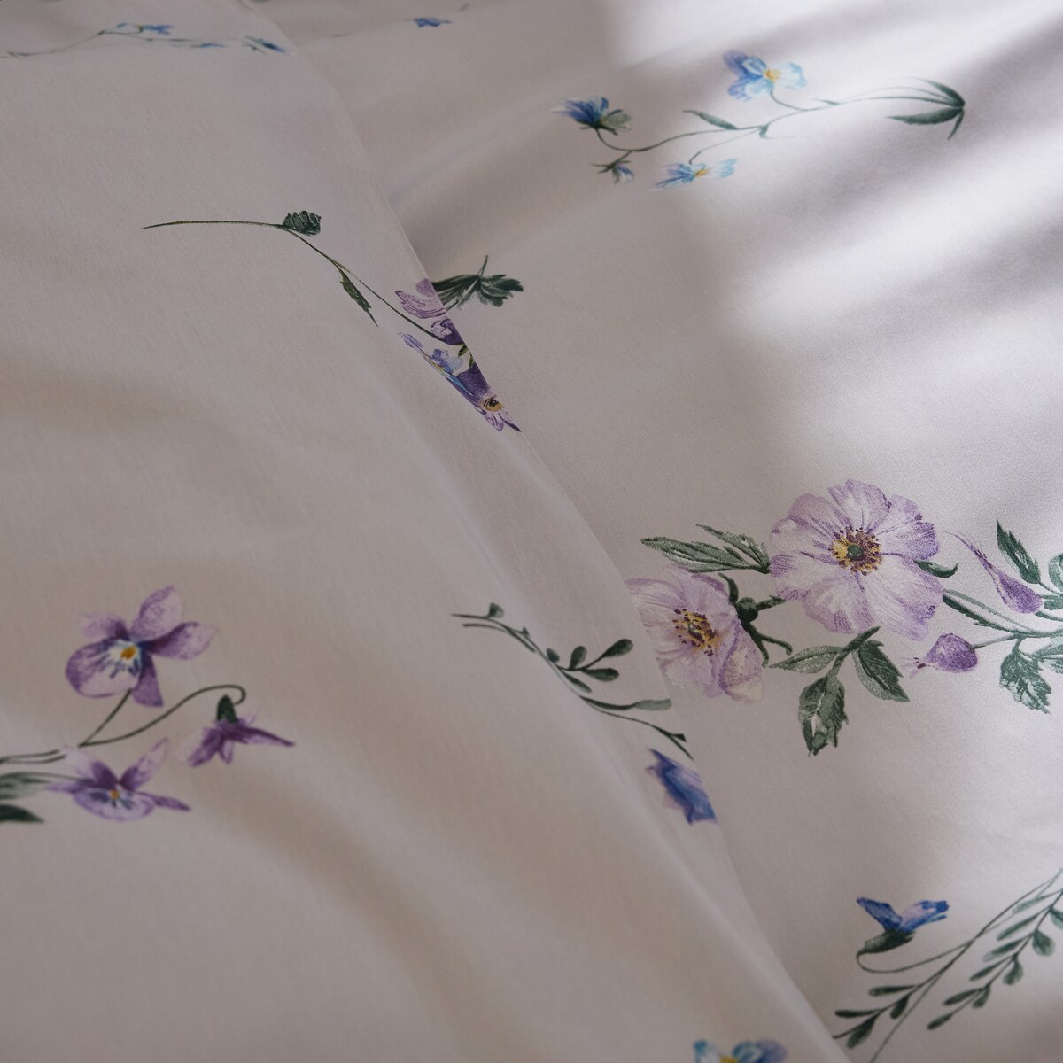 Pościel z bawełny satynowej Agnessa 200x220 cm z motywem kwiatowym