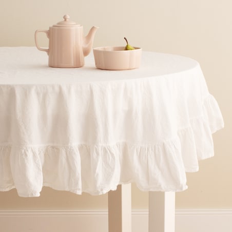 Okrągły obrus Jednobarwny Falbines ø 160 cm