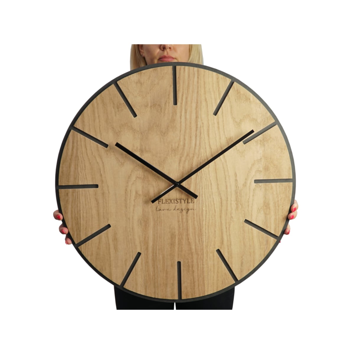 Zegar ścienny duży Wood Art 60cm