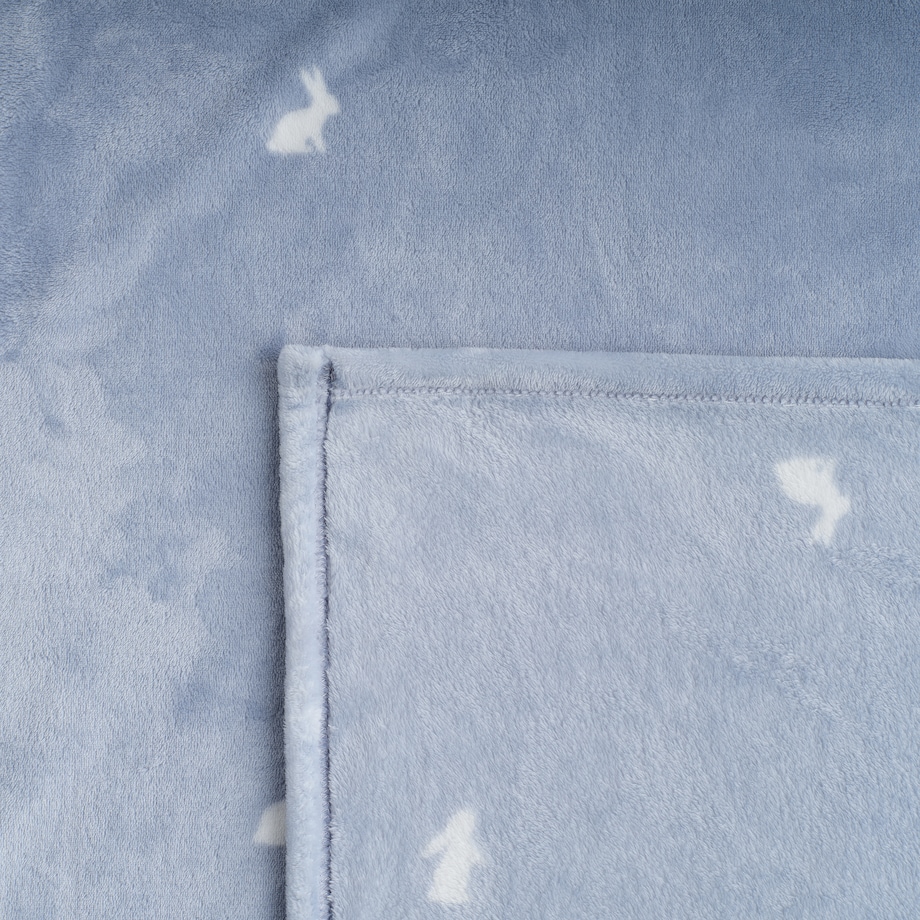 Drukowany koc Leveriso 150x200 cm z motywem królika