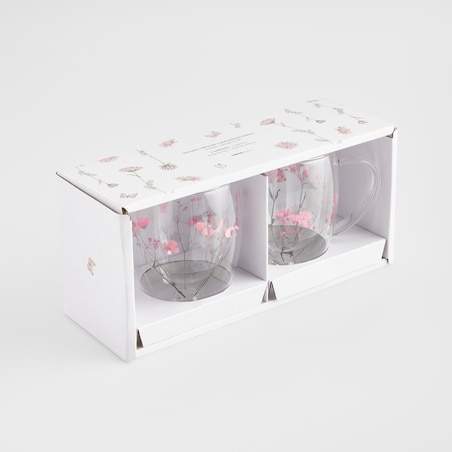 Komplet Szklanek Florrisa set z motywem kwiatowym