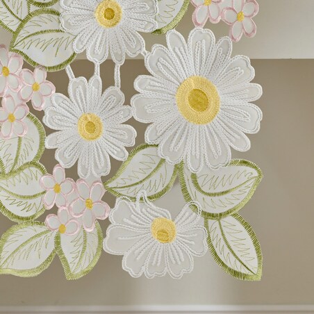 Bieżnik Haftowany Feris 35x174 cm z motywem kwiatowym