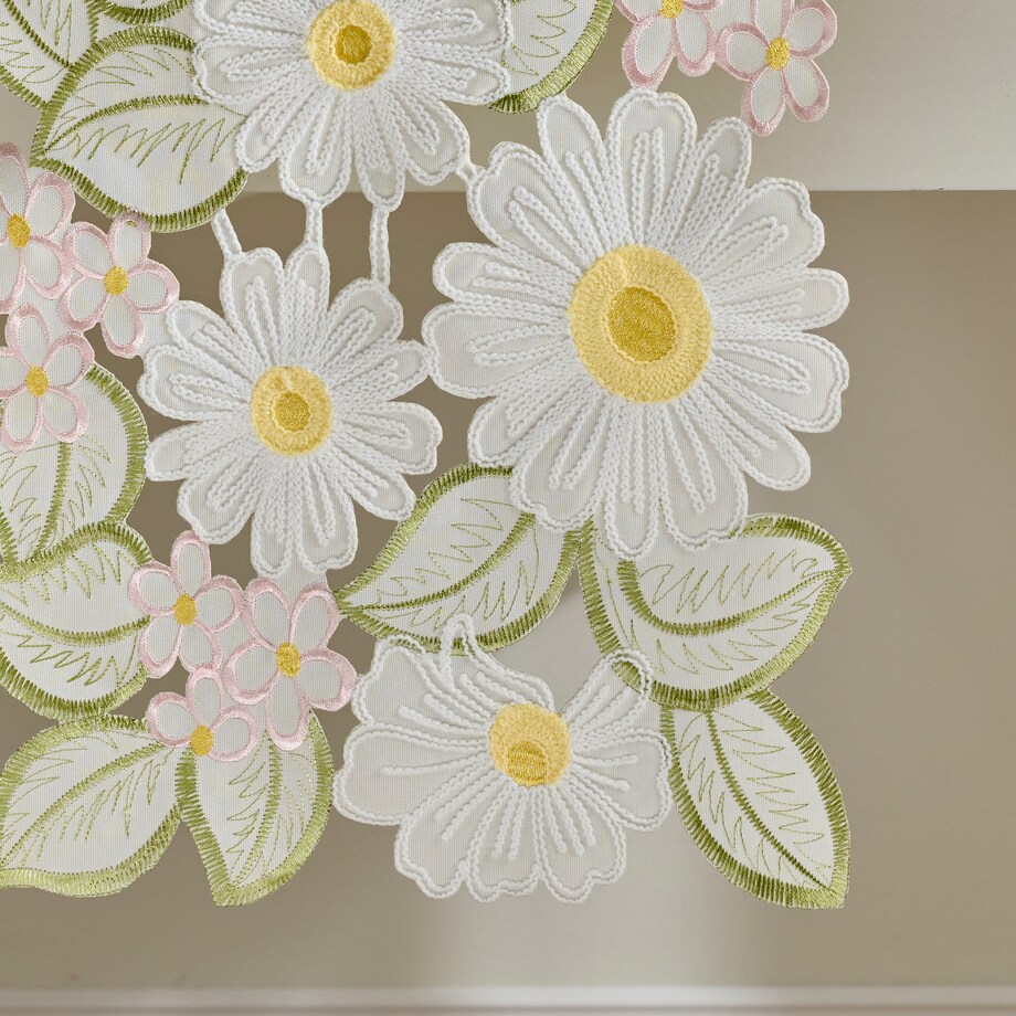 Bieżnik Haftowany Feris 35x174 cm z motywem kwiatowym