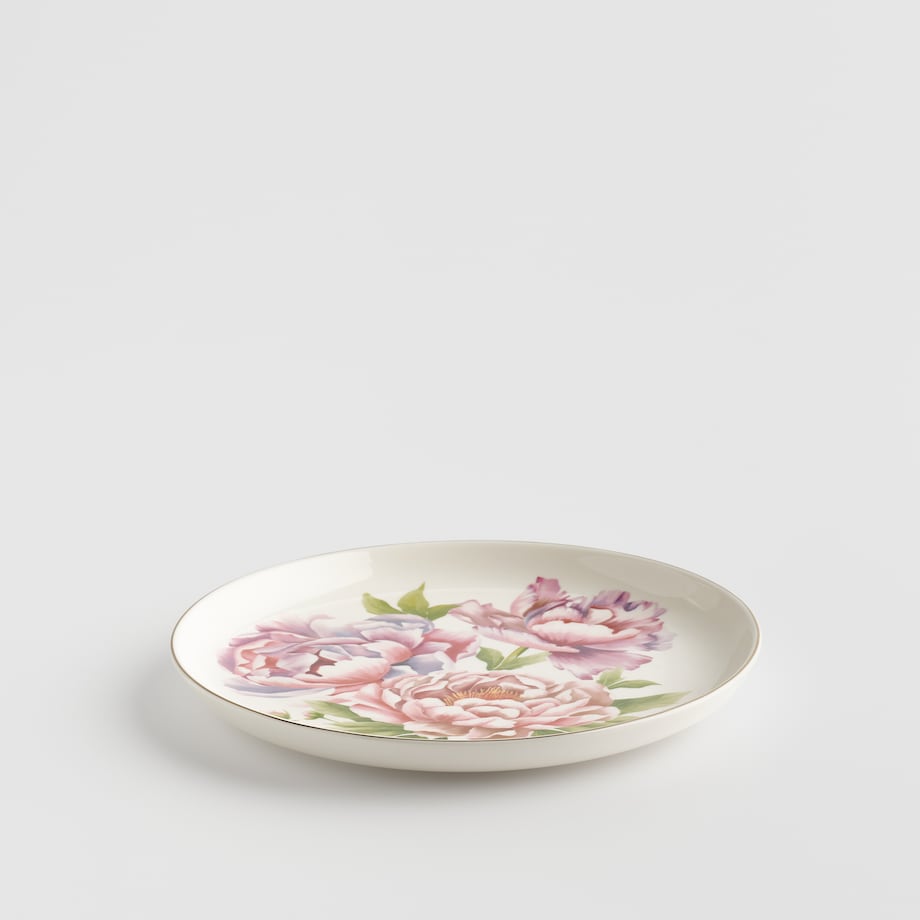 Talerz Deserowy Aurelis z motywem kwiatowym