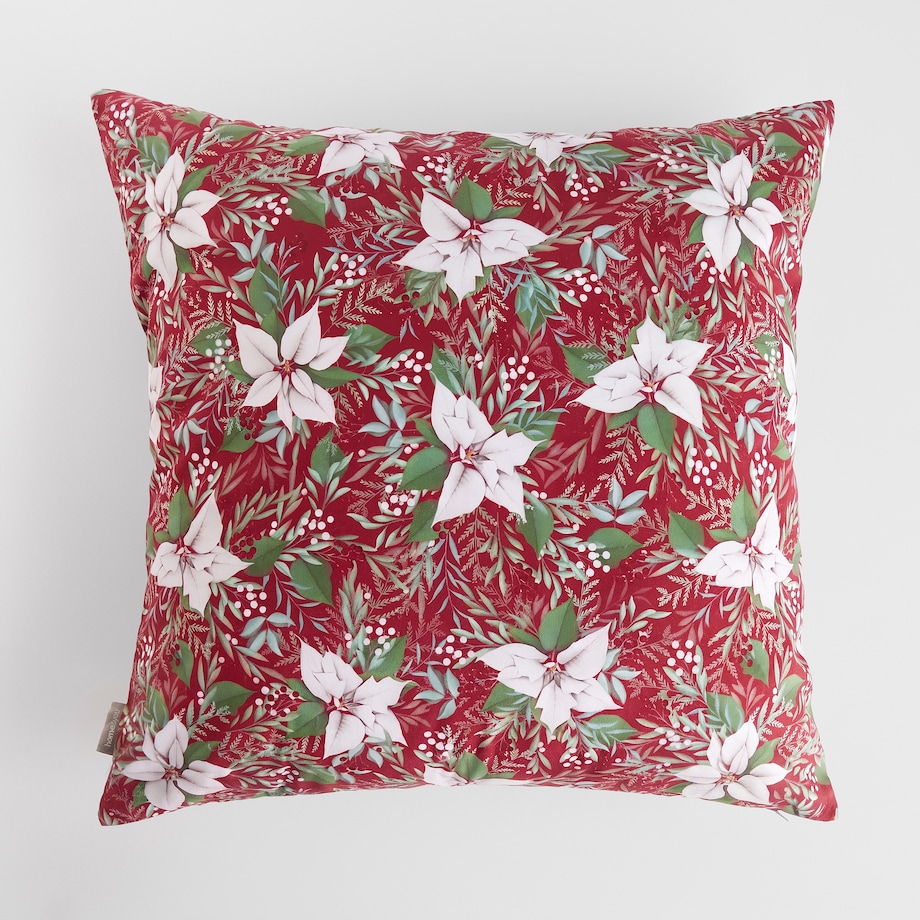 Poszewka z nadrukiem Poinsetia 45x45 cm