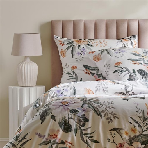 Pościel z bawełny satynowej Mariluna 160x200 cm z motywem tropikalnym
