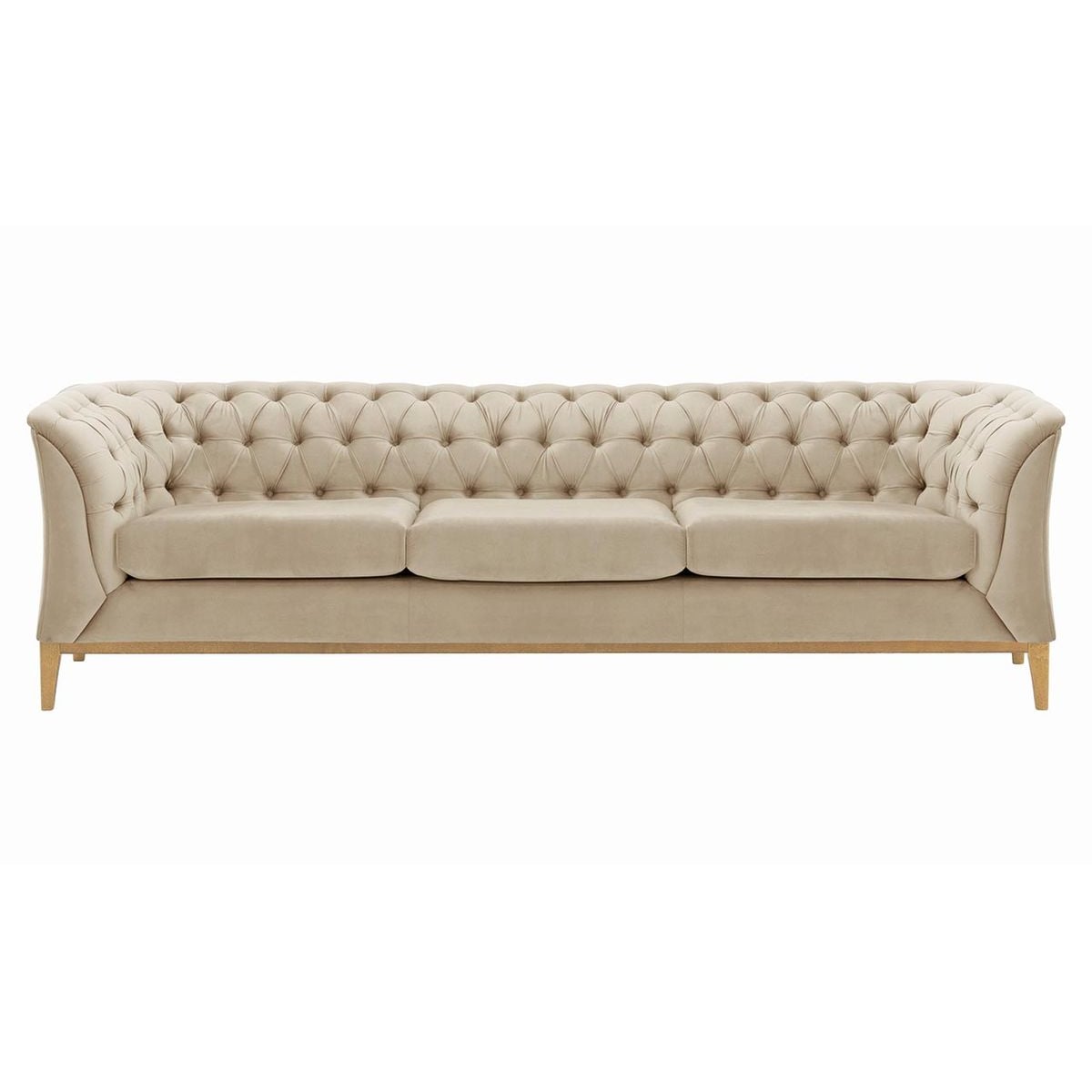Sofa trzyosobowa Chesterfield Modern Wood-Velluto 2