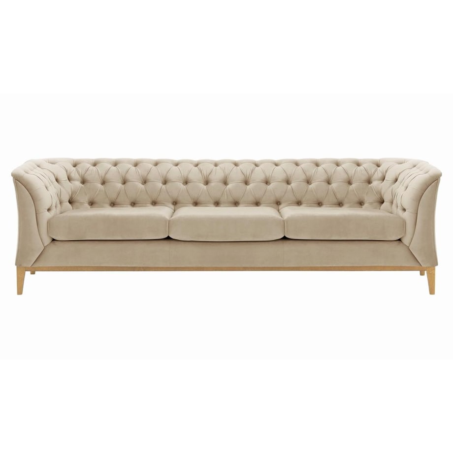 Sofa trzyosobowa Chesterfield Modern Wood-Velluto 2