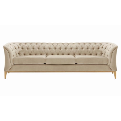 Sofa trzyosobowa Chesterfield Modern Wood-Velluto 2