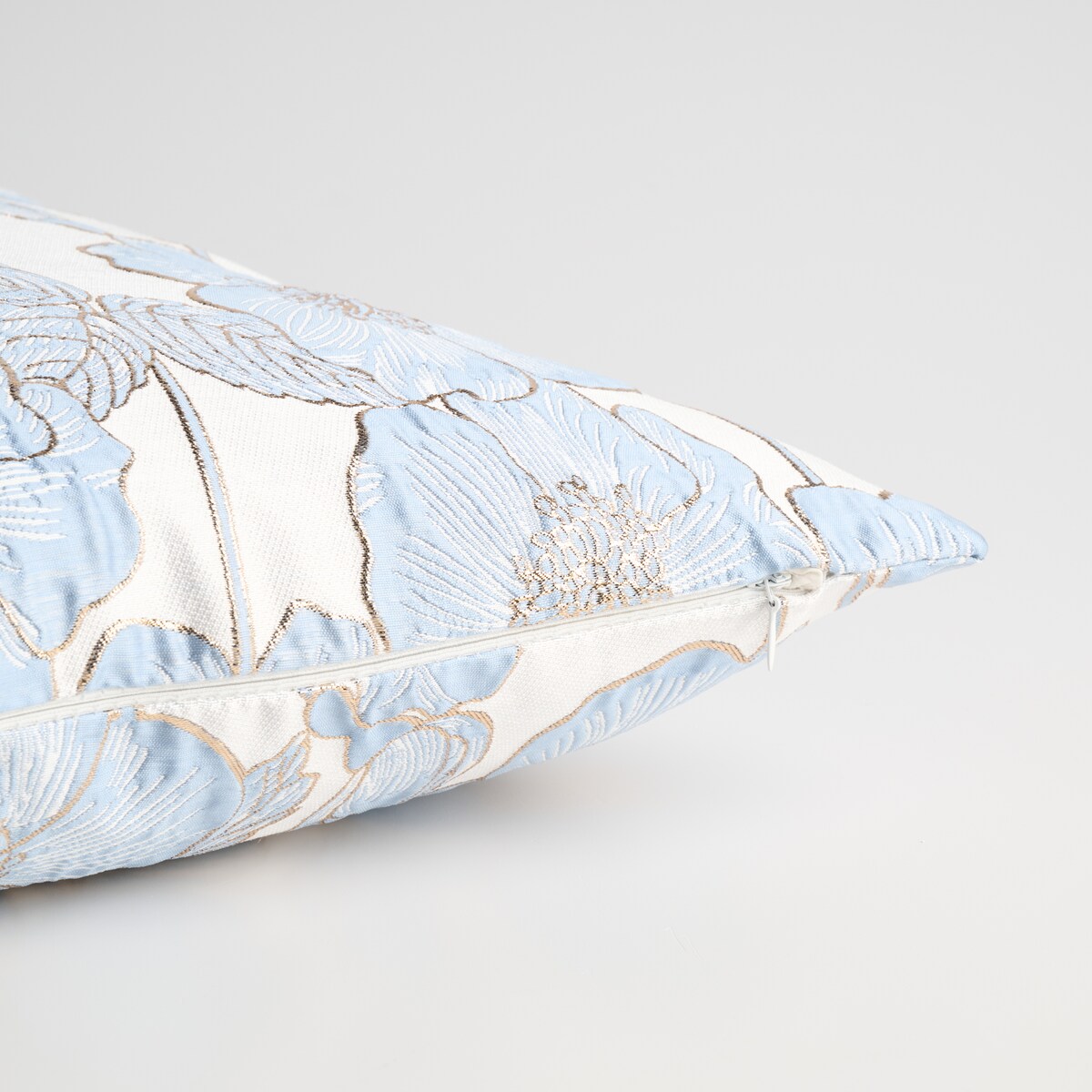 Poszewka Żakardowa Makowka 45x45 cm z motywem kwiatowym