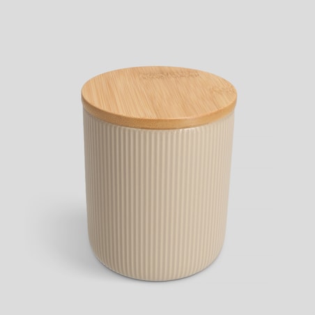 Ceramiczny pojemnik z bambusową pokrywką