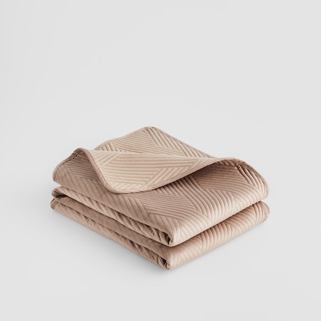 Jednokolorowa narzuta na łóżko z wytłoczonym wzorem Trialett 180x220 cm