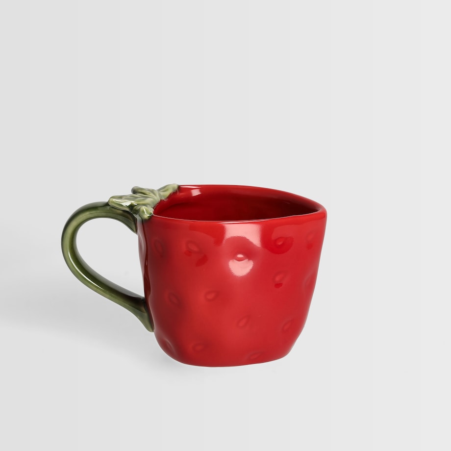 Kubek w kształcie truskawki Mansika z motywem owoców