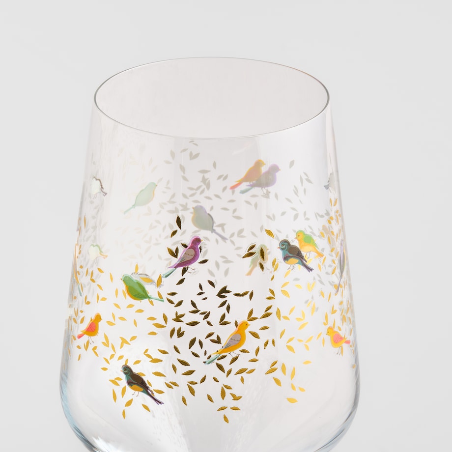 Kieliszek Do Wina Kolibri z motywem tropikalnym