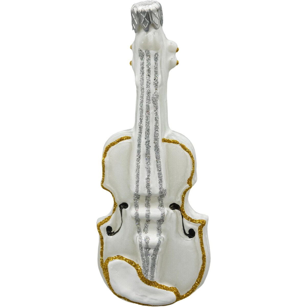 Bombka choinkowa: Skrzypce w bieli