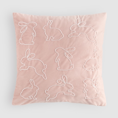 Poszewka Haftowana Hopillow 45x45 cm z motywem królika
