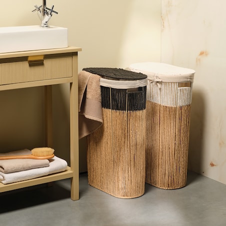 Kosz na pranie z tekstylną wyściółką isles 60 l