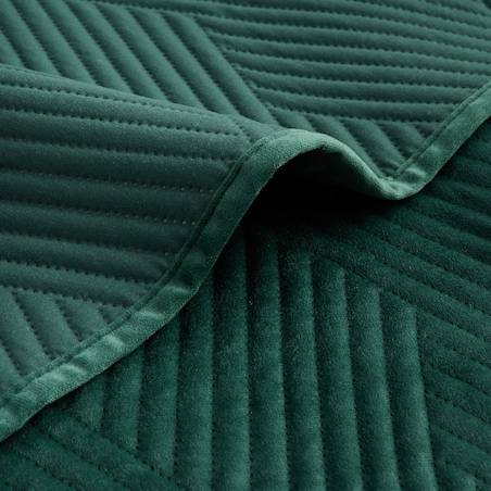 Jednokolorowa narzuta na łóżko z wytłoczonym wzorem Trialett 180x220 cm z motywem geometrycznym
