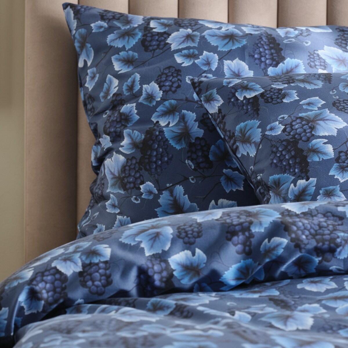 Pościel z bawełny satynowej Bluvella 200x220 cm z motywem owoców