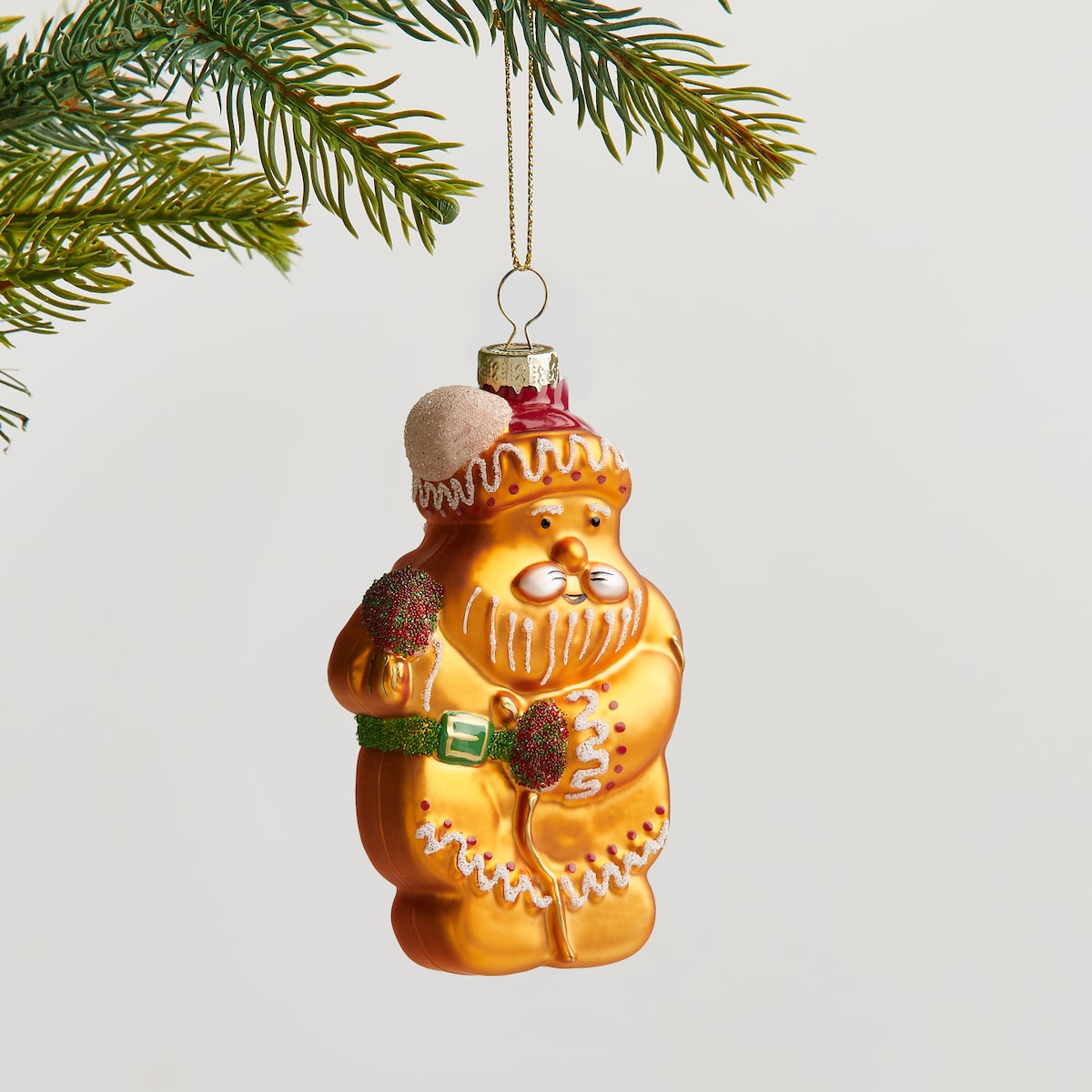 Bombka szklana Santoni z motywem mikołaja