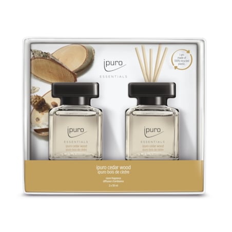 Zestaw prezentowy ipuro ESSENTIALS, Cedar Wood, 2 x 50 ml
