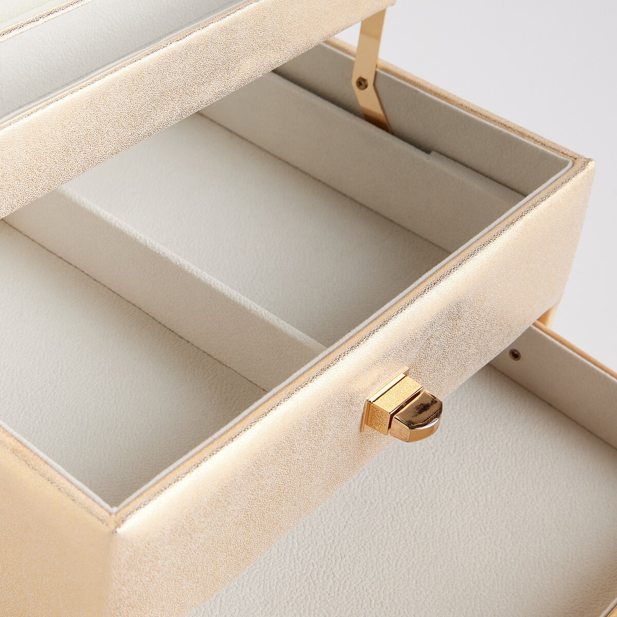 Szkatułka z lustrem i szufladkami Fabricia 22.5x16.5 cm
