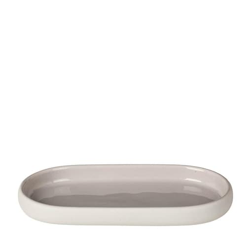 Ceramiczna podstawka na akcesoria łazienkowe SONO, Moonbeam, 19 cm