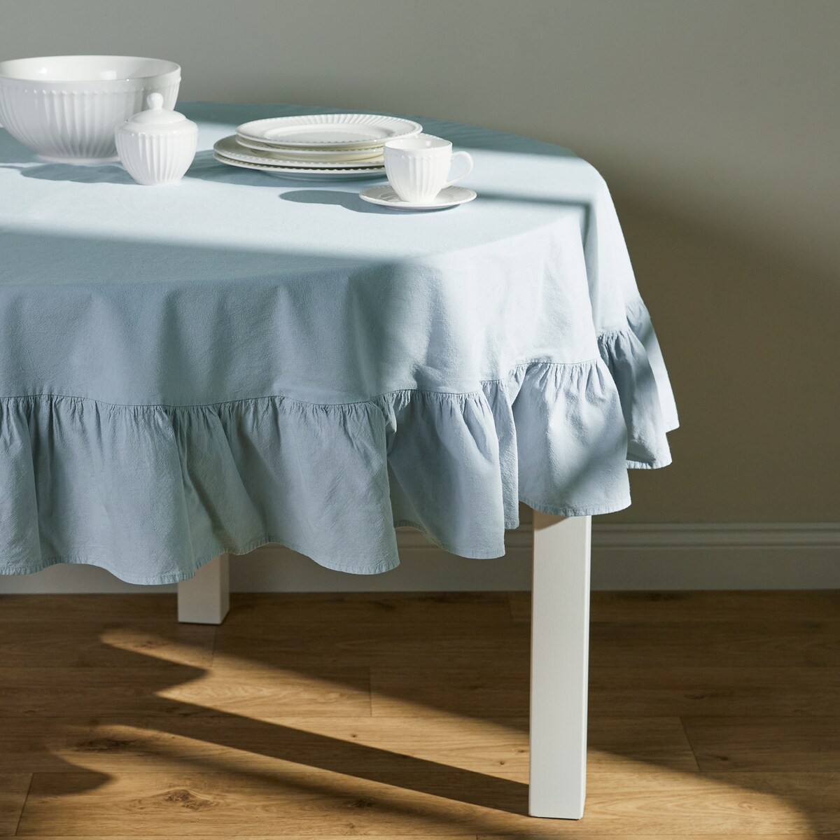 Okrągły obrus Jednobarwny Falbines ø 160 cm