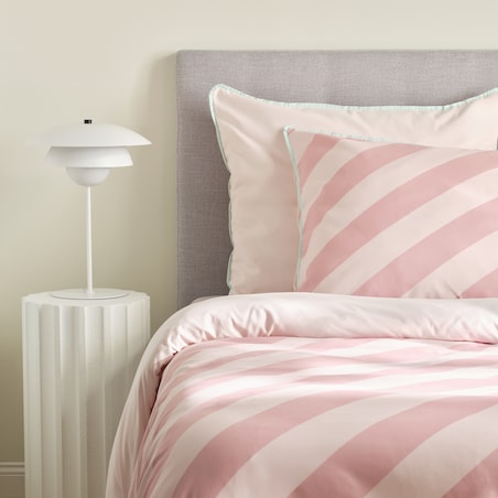 Pościel z mikrofibry z lamówką Pasiu 160x200 cm w paski