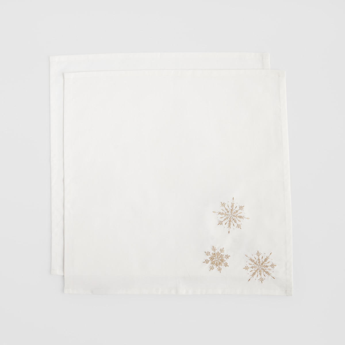 Komplet Serwetek Bawełnianych Servio 40x40 cm z motywem śnieżynki