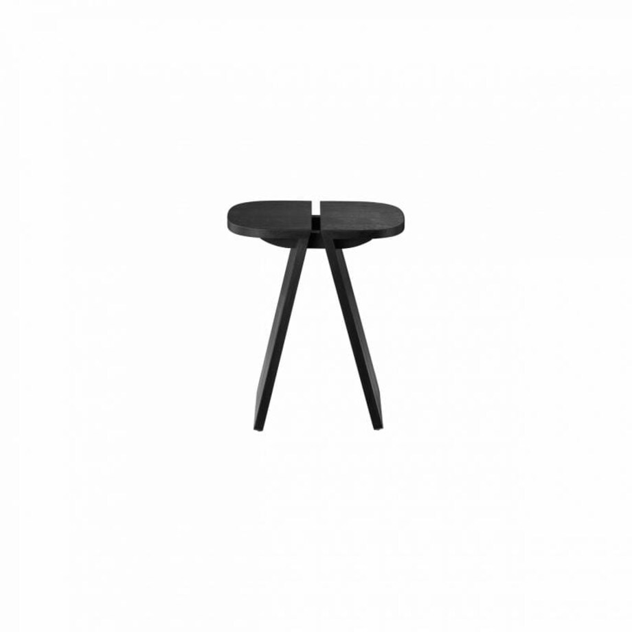 Dębowy stołek AVIO, czarny