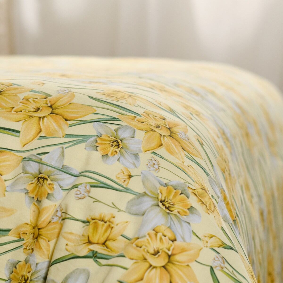 Pościel z bawełny satynowej Daffelis 200x220 cm z motywem kwiatowym