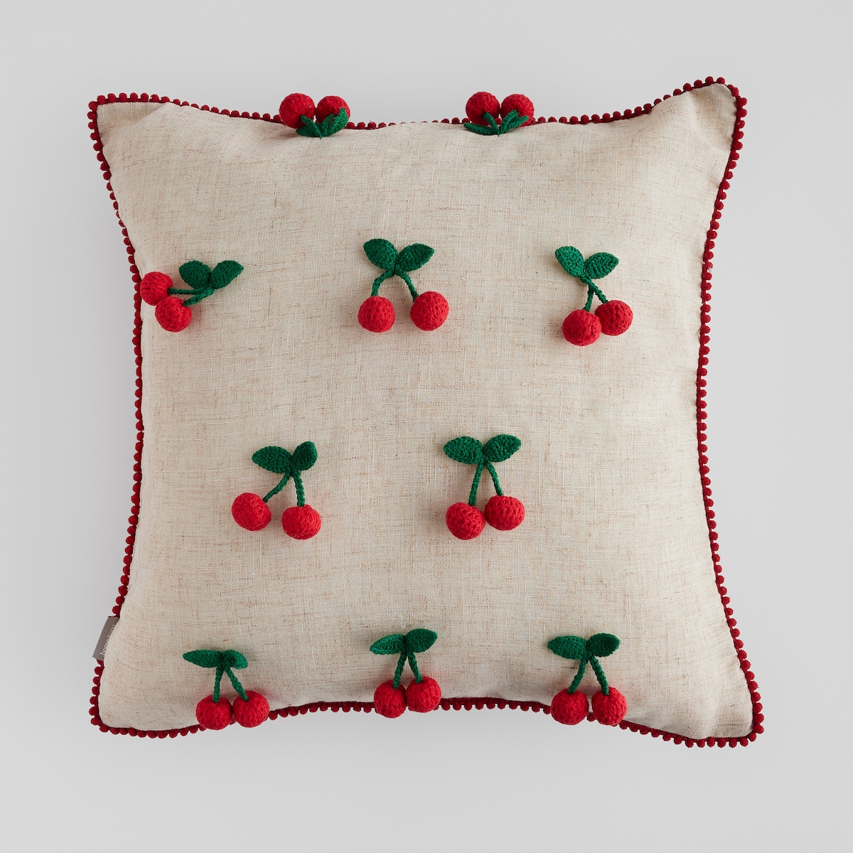 Poszewka dekoracyjna Cherryse 45x45 cm z motywem owoców