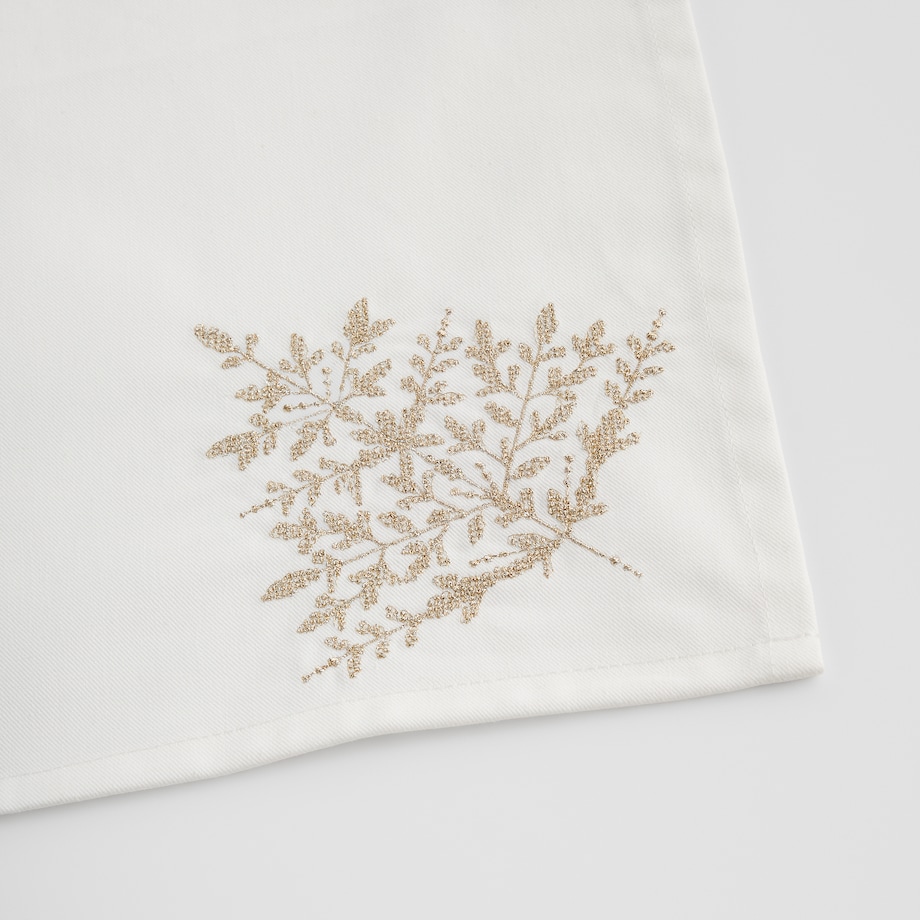 Komplet Serwetek Bawełnianych Servio 40x40 cm z motywem śnieżynki