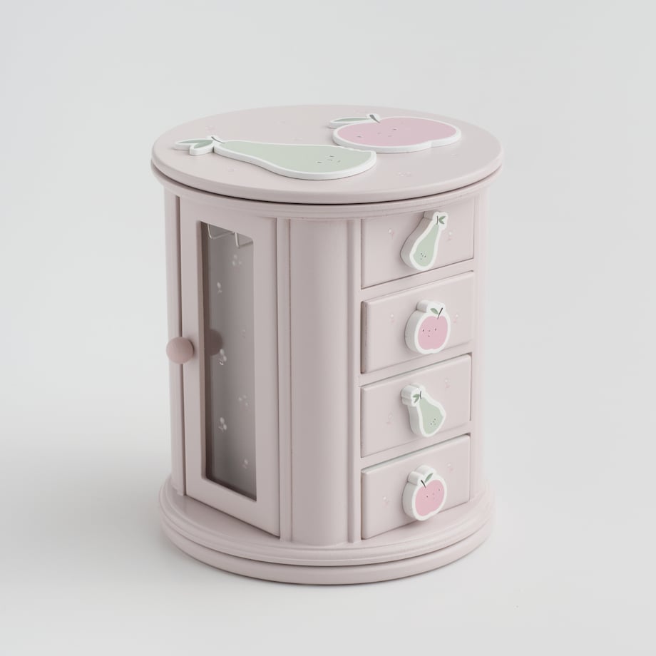 Dziecięca szkatułka na biżuterię z motywem owoców