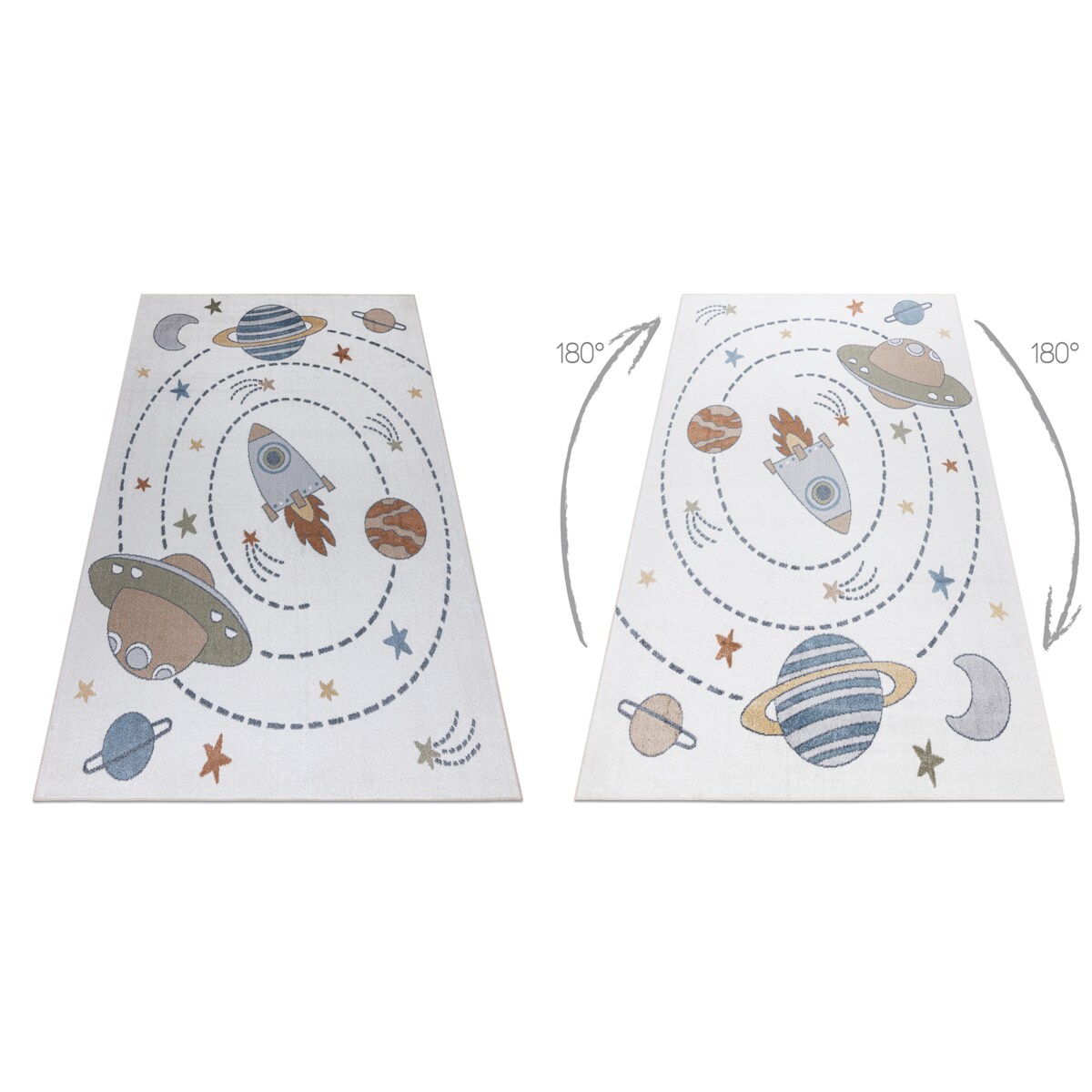 Dywan BONO 8288 Kosmos, planety kremowy
