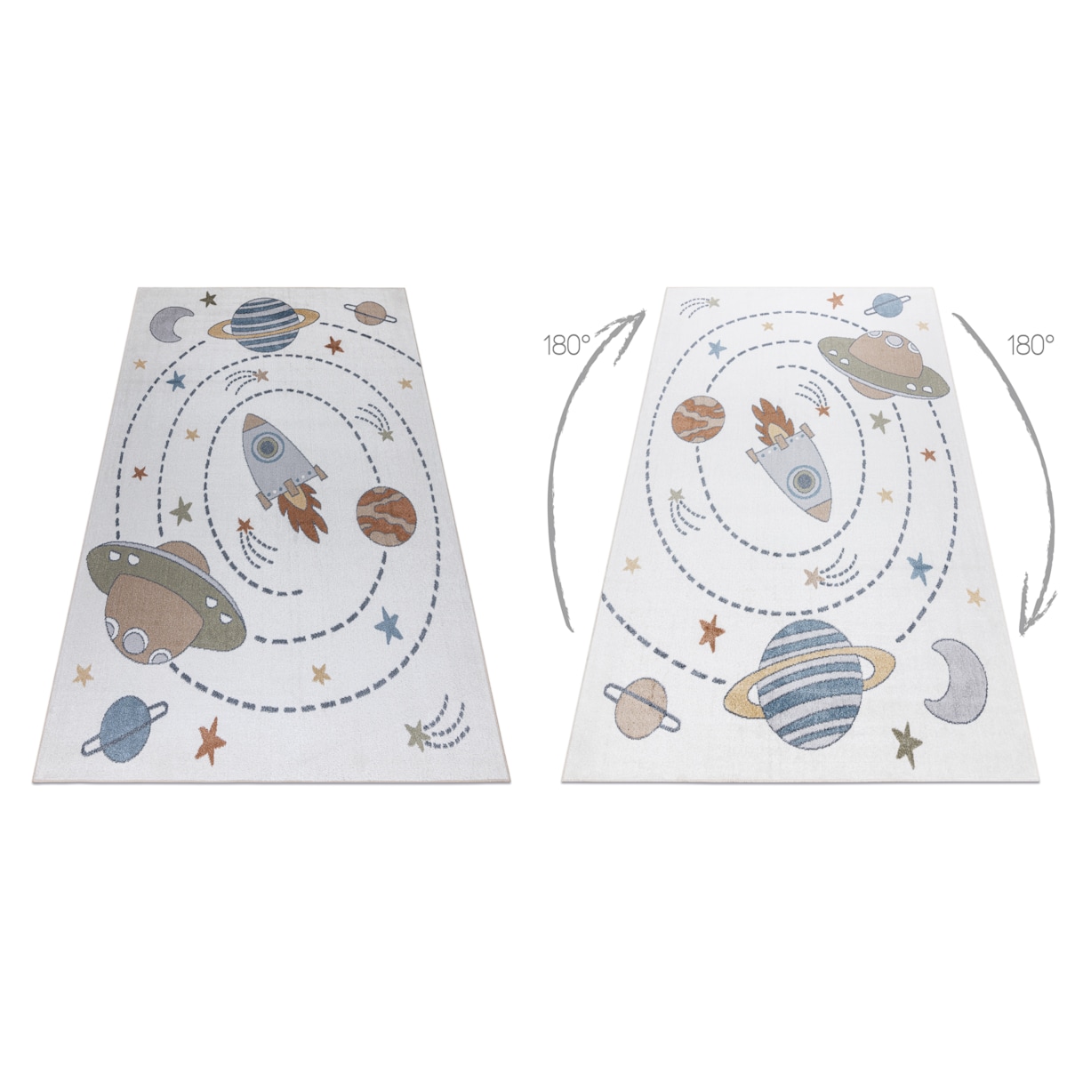 Dywan BONO 8288 Kosmos, planety kremowy