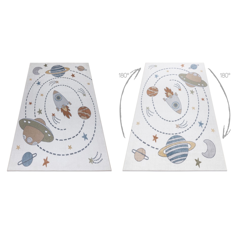 Dywan BONO 8288 Kosmos, planety kremowy