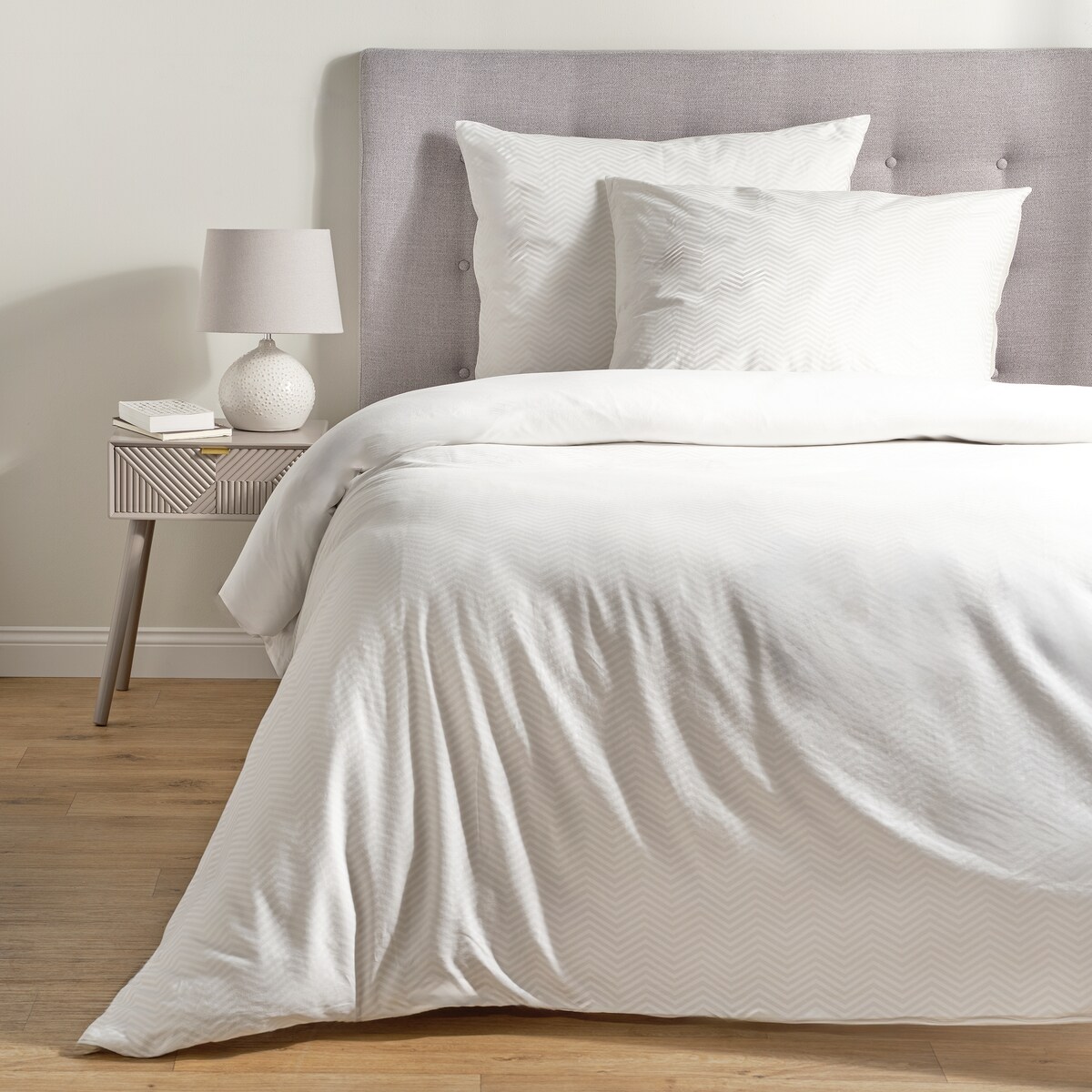 Pościel z bawełny satynowej Samjon 160x200 cm z motywem geometrycznym