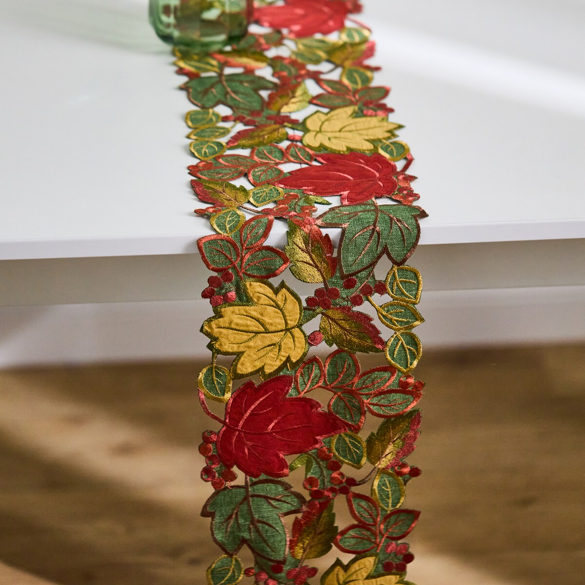 Bieżnik Haftowany Leafeno 18x158 cm