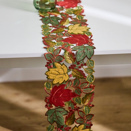 Bieżnik Haftowany Leafeno 18x158 cm
