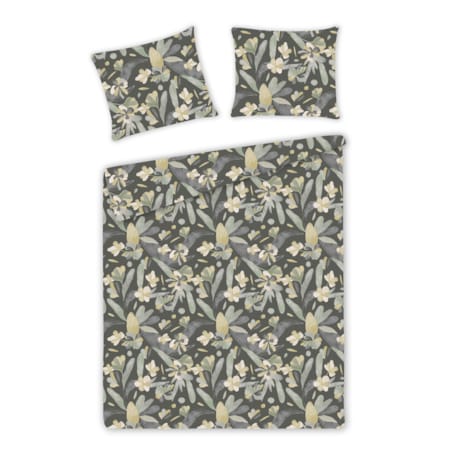 Pościel Bawełniana Carlene 160x200 cm z motywem liściastym